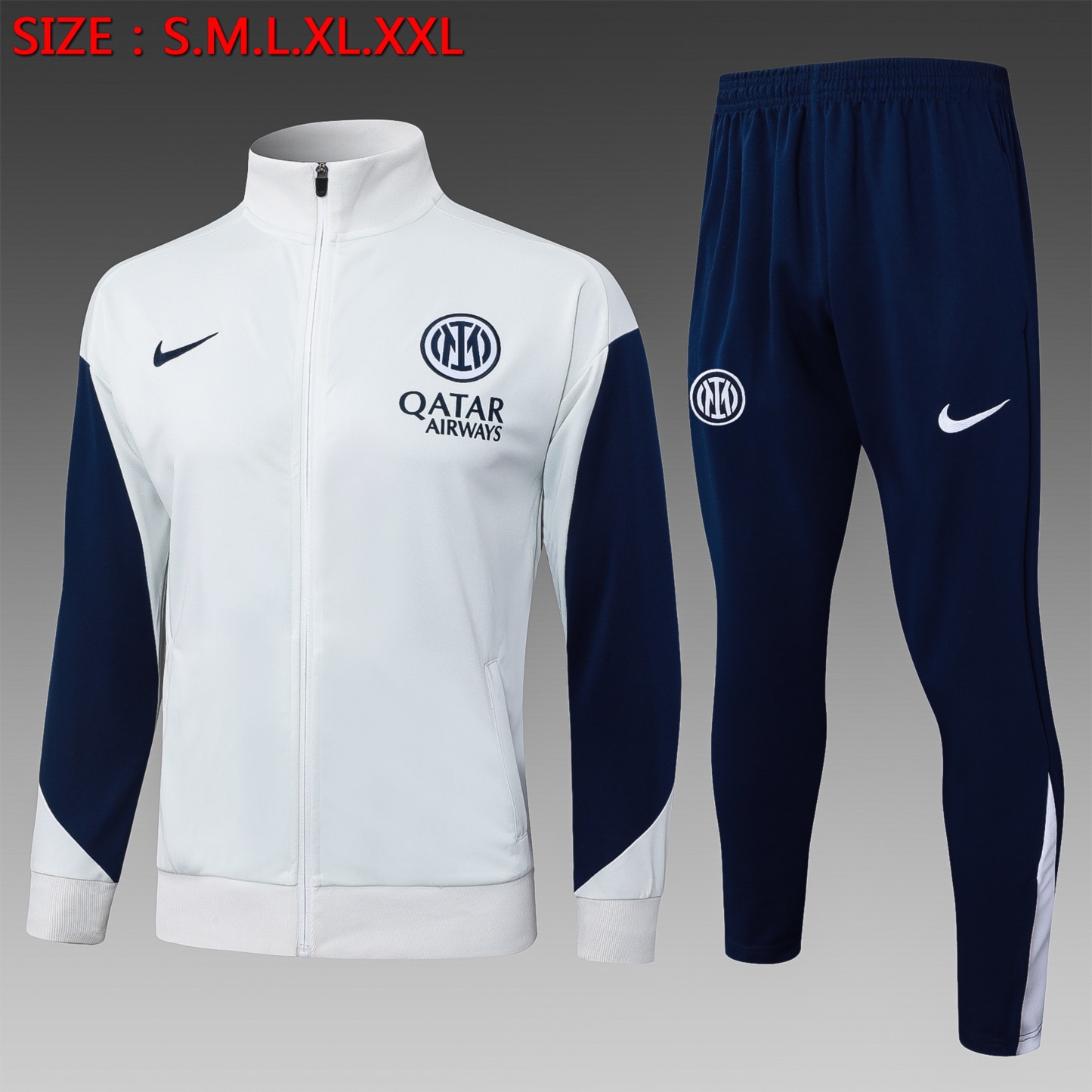 2025/26 Inter Milan beige Jacket Training Suit Set Football Team Shirt Sports Fashion