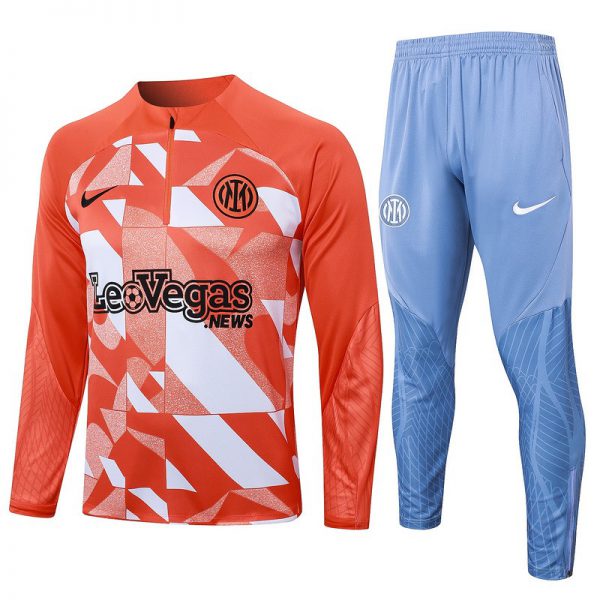 24/25 Inter Milan Orange Long-sleeved half-pull training kit Football team kit