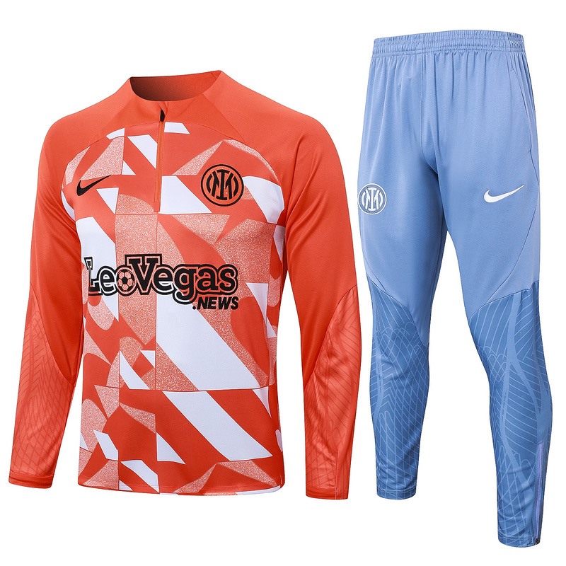 24/25 Inter Milan Orange Long-sleeved half-pull training kit Football team kit
