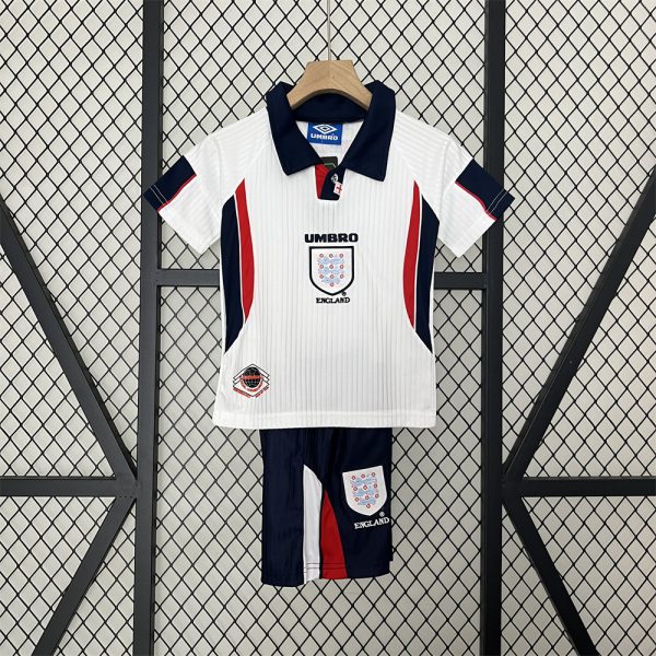 Retro England 1998 Home jersey Kid Kits Size 16-28
