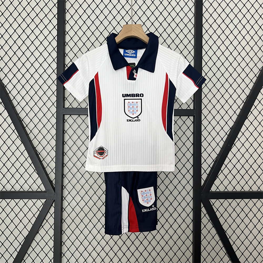 Retro England 1998 Home jersey Kid Kits Size 16-28