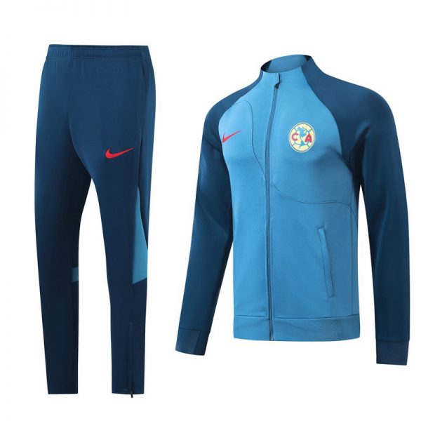 2024 Club Americas Blue Jacket Training Suit Set Football Team Shirt Sports Fashion