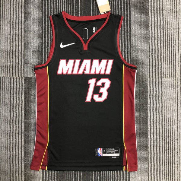 NBA Miami Hearts V-Neck Black 75th Anniversary Jersey ADEBAYO#13 S-XXL