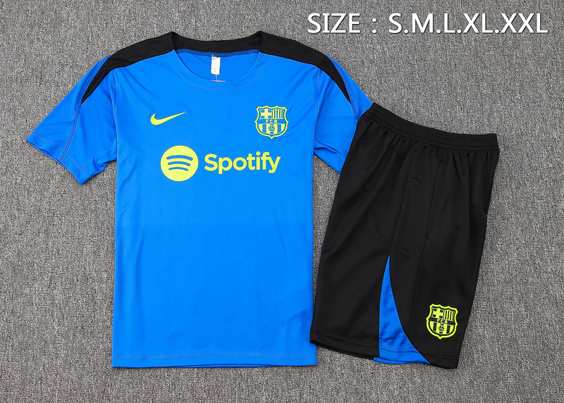 24/25 Barcelona Blue Training Set Shirt and Shorts
