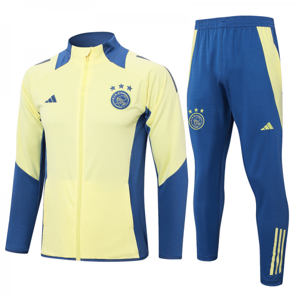 2024/25 Ajax Yellow Jacket Training Suit Set Football Team Shirt Sports Fashion