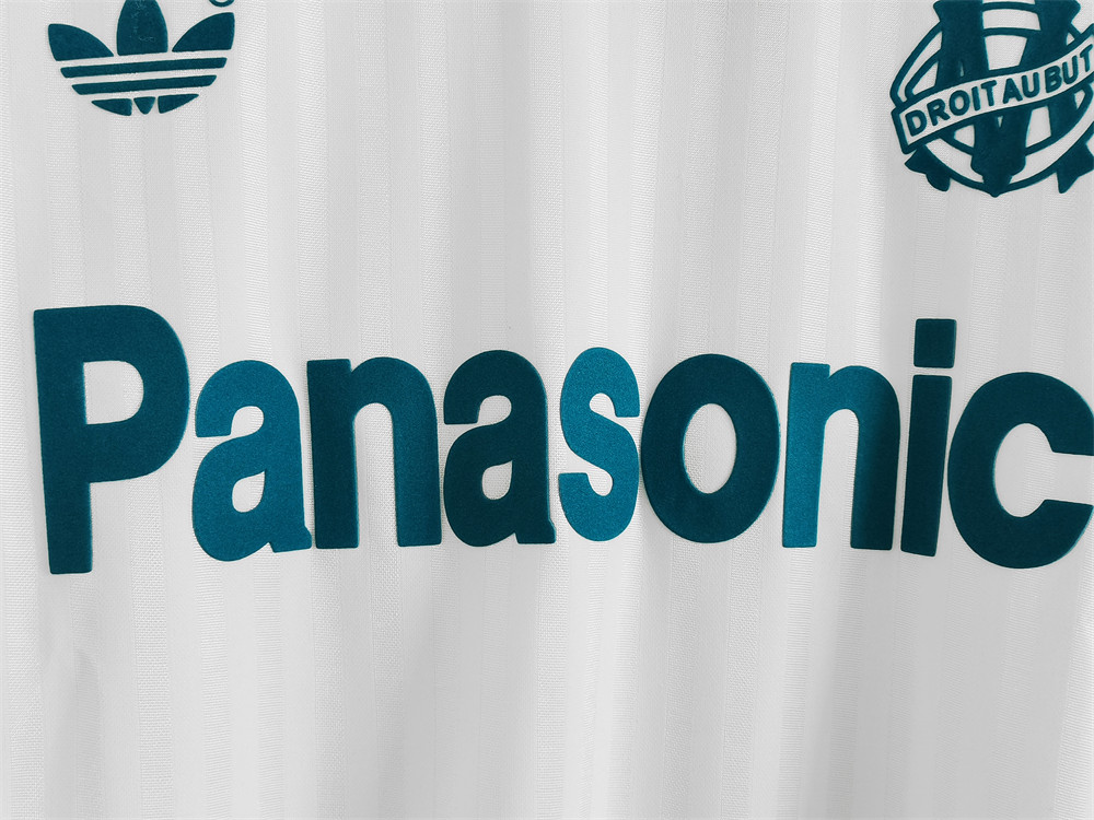 Retro Marseille 1990 Home Long Sleeve jersey Fan Version