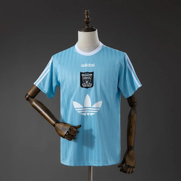 Retro Liverpool 1995 Sky Blue Jersey Fan Version