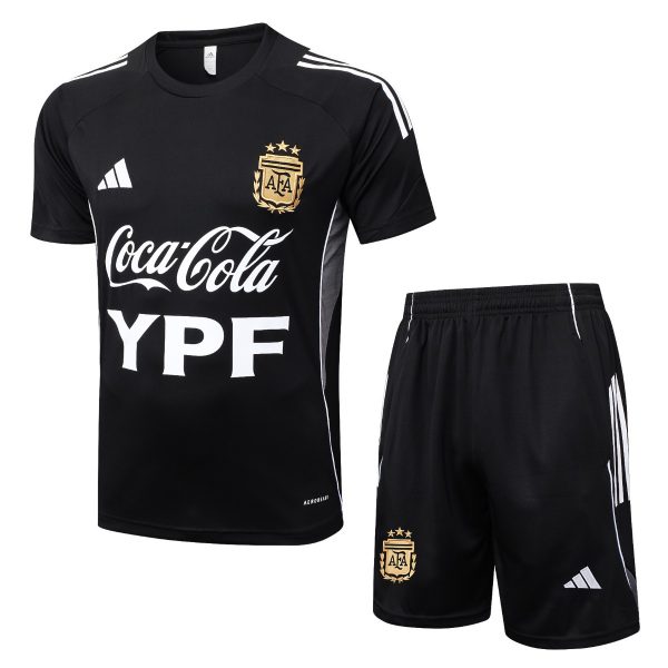 2026 Argentina Black Training Set Shirt and Shorts