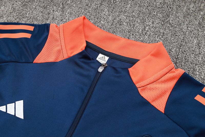 24/25 Manchester United royal blue Long-sleeved half-pull training kit Football team kit