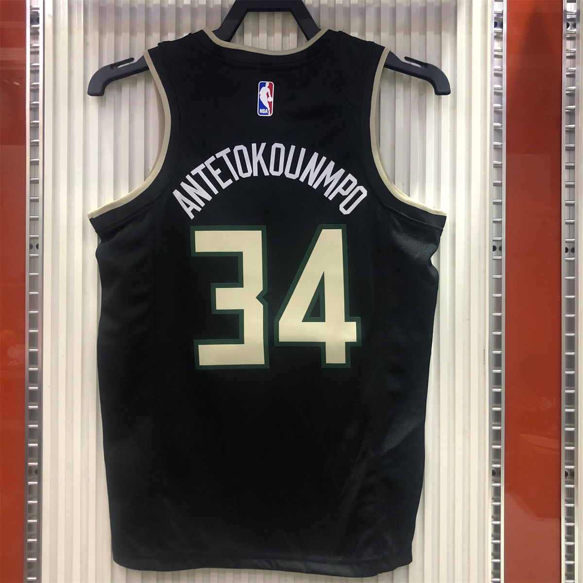 NBA Milwaukee Bucks V neck Black jersey ANTETOKOUNMPO#34 S-XXL