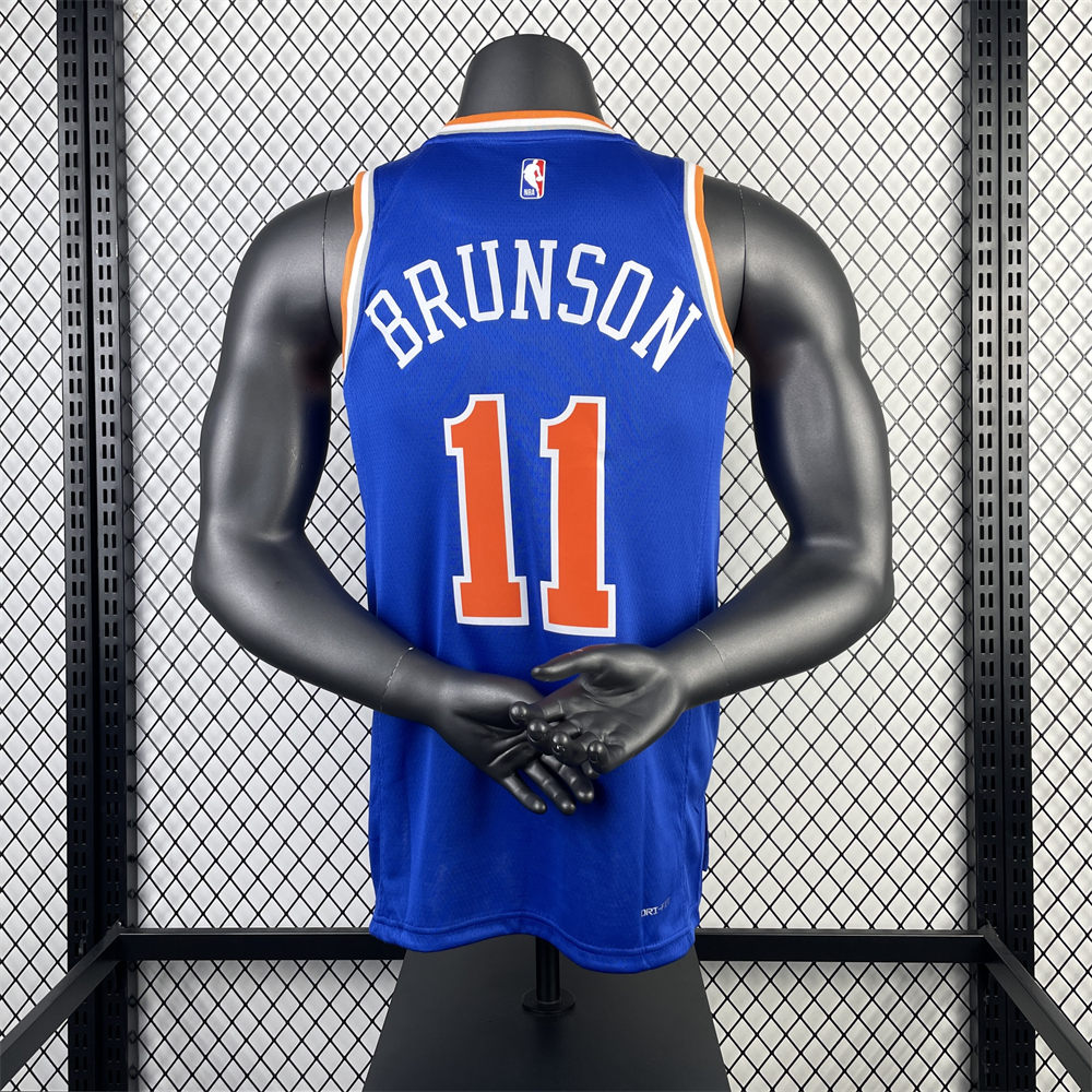 NBA New York Knicks Round Neck Blue jersey BRUNSON#11 S-XXL