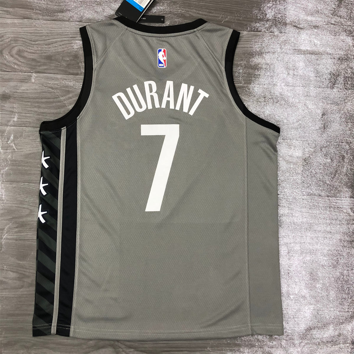 NBA Brooklyn Nets V-neck Grey Jersey DURANT#7 S-XXL