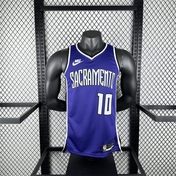 NBA Scaramento Kings 24/25 V-Neck Retro Blue jersey DeROZAN#10 S-XXL