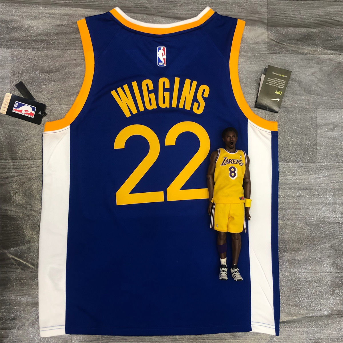 NBA Golden State Warriors V neck Blue Jersey WIGGINS#22 S-XXL
