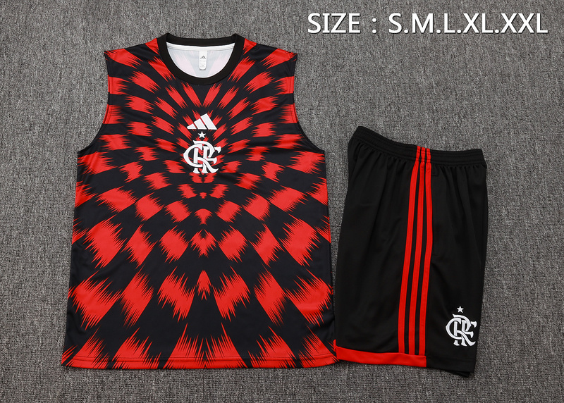2025/26 Flamengo Red Black Training Set Shirt and Shorts