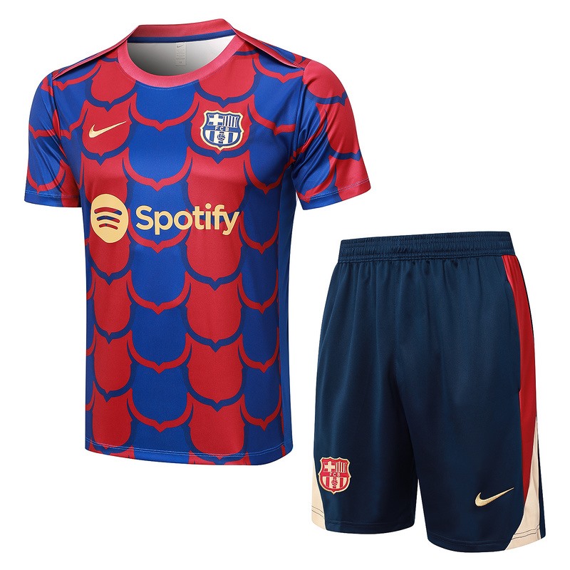 24/25 Barcelona Blue Red Training Set Shirt and Shorts