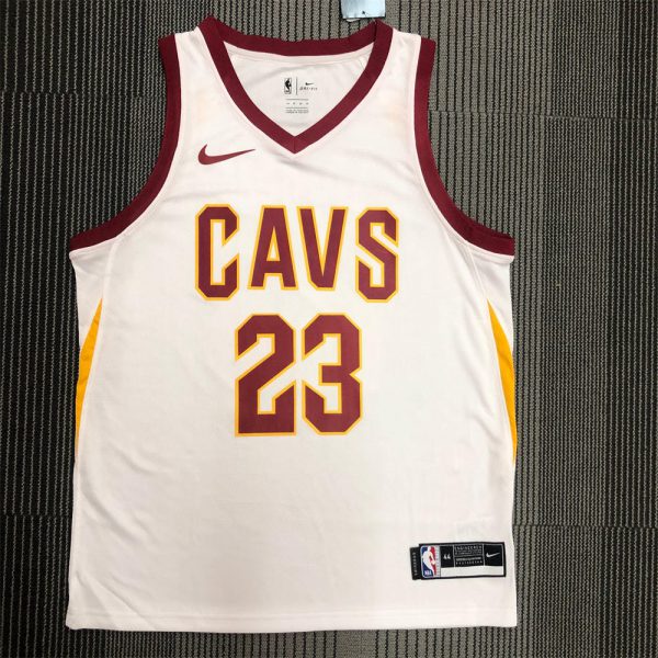 NBA Cleverland Cavaliers V-Neck White jersey JAMES#23 S-XXL