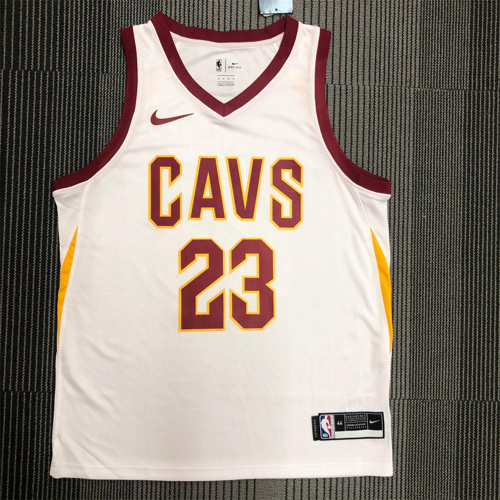 NBA Cleverland Cavaliers V-Neck White jersey JAMES#23 S-XXL
