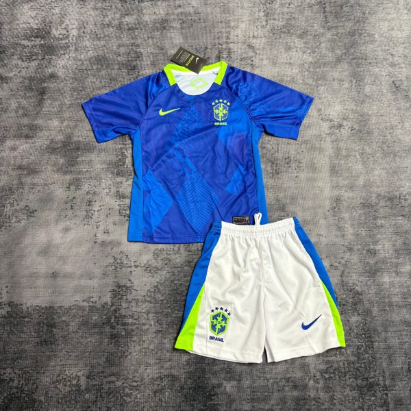 2025/26 Brazil Away Kid Kits Size 16-28