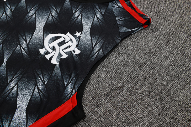2025/26 Flamengo Black Training Set Shirt and Shorts