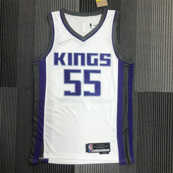NBA Scaramento Kings V-Neck White 75th Anniversary jersey WILLIAMS#55 S-XXL
