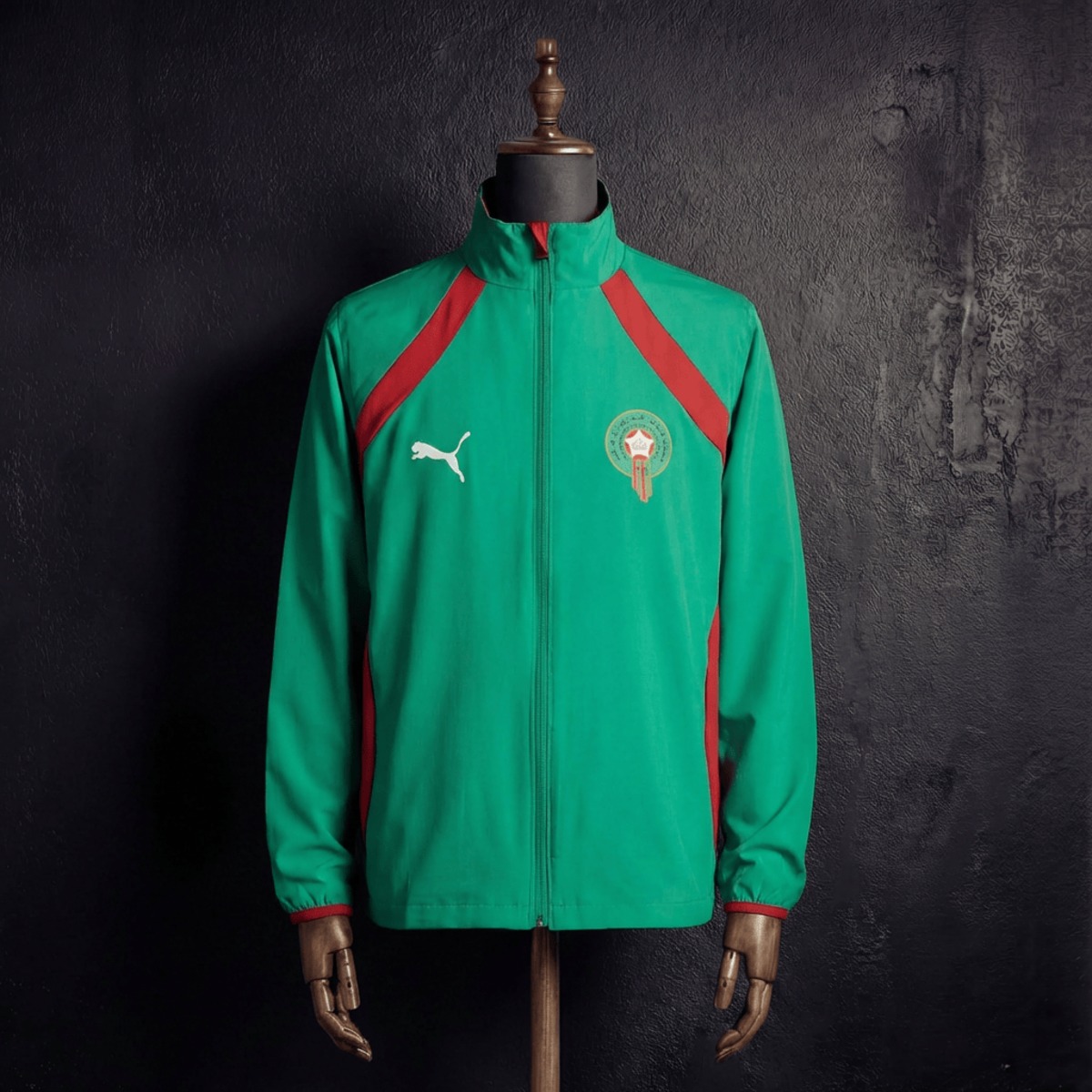 2026 Morocce Red and Green Reversible Windbreaker Sport Unifom