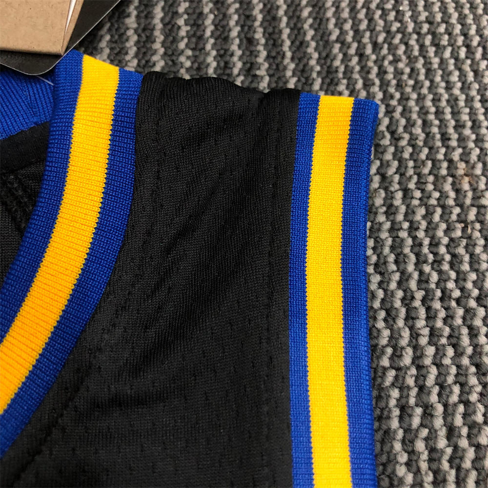 NBA Golden State Warriors V-Neck 75th anniversary Black Jersey CURRY#30 S-XXL
