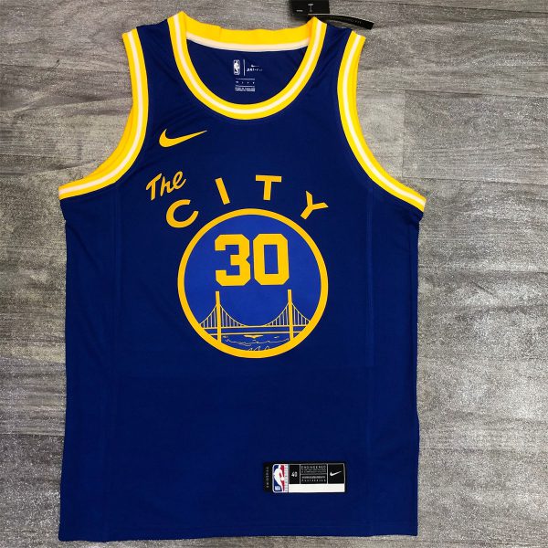 NBA Golden State Warriors Round neck Blue Jersey CURRY#30 S-XXL