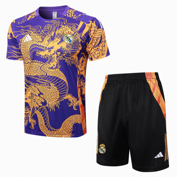 24/25 Real Madrid Purple Training Set Shirt and Shorts