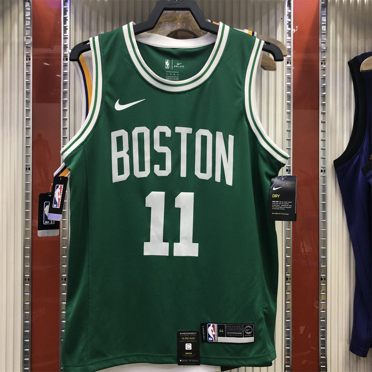 NBA Boston Celtics round neck Retro Green Jersey Irving #11 S-XXL
