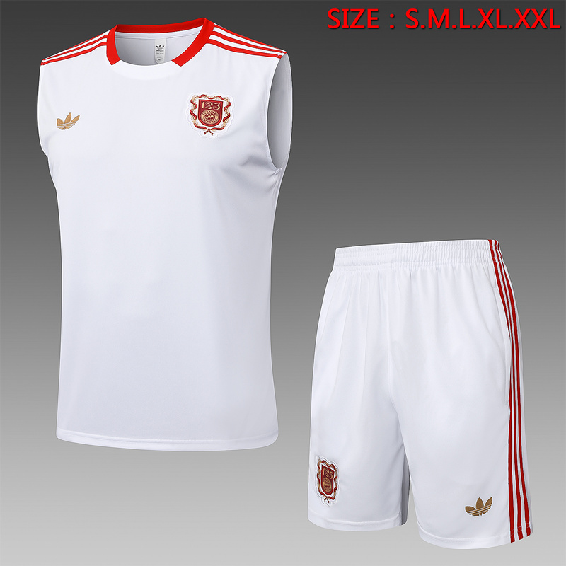 2025/26 Bayern Munich White Training Set Shirt and Shorts