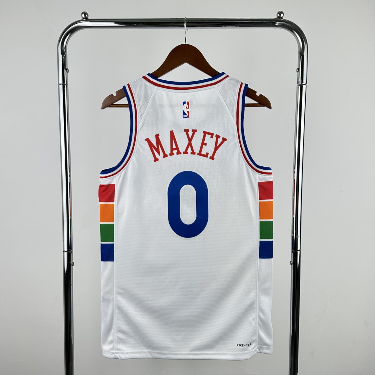 NBA Philadelphia 76ers 24/25 Round Neck City Edition Black Jersey MAXEY#0 S-XXL