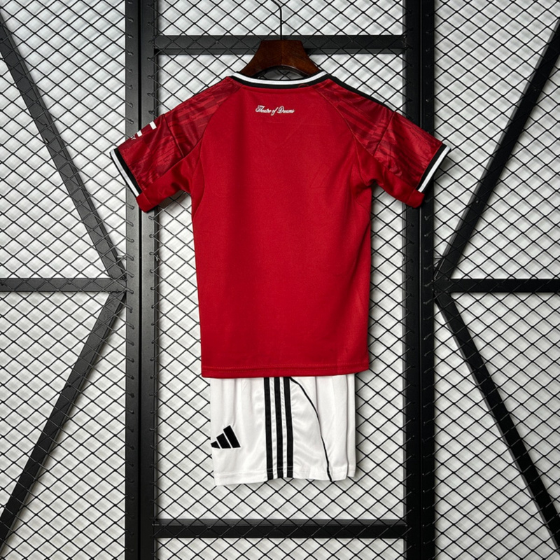 2025/26 Manchester United home jersey Kid Kits Size 16-28