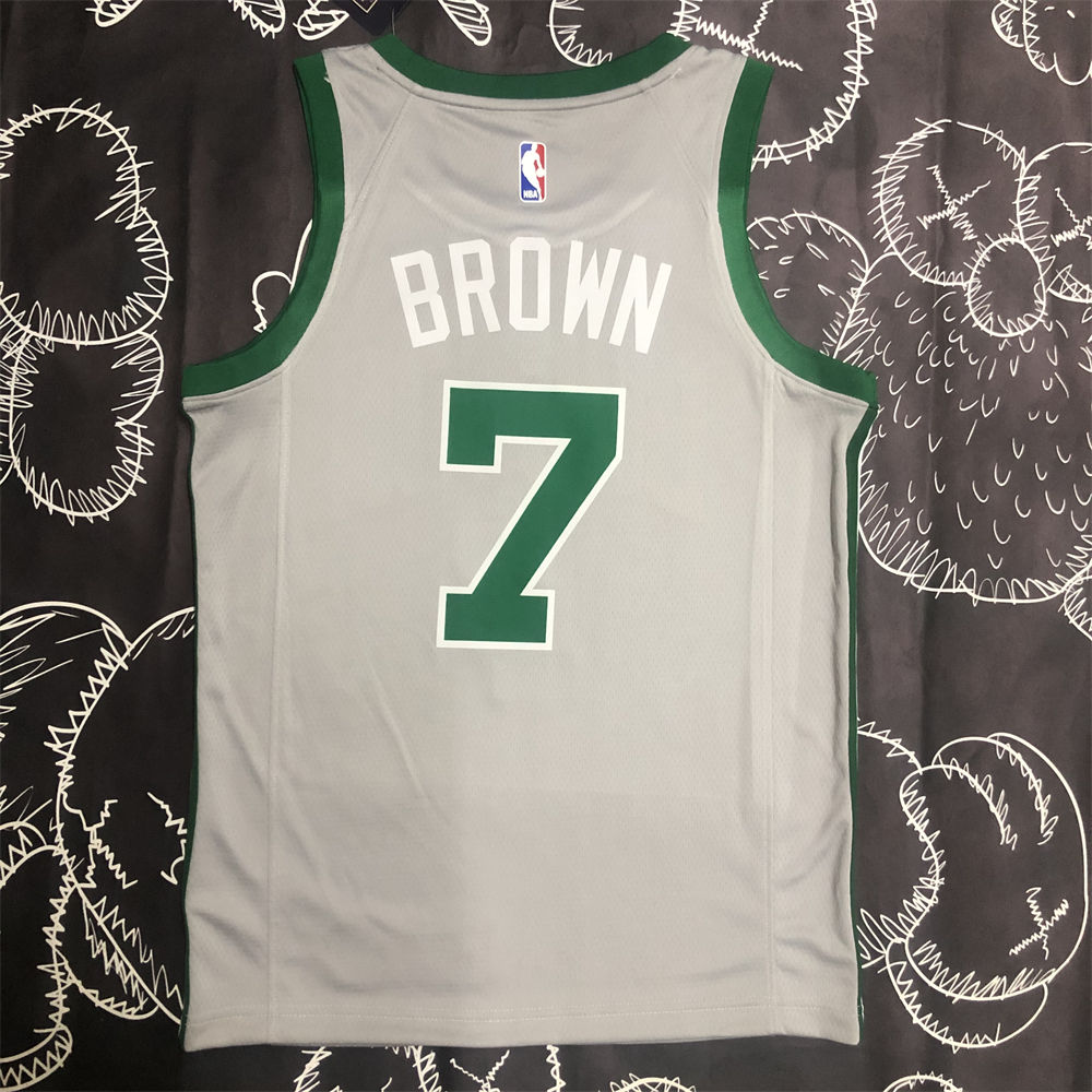 NBA Boston Celtics Round Neck Grey Jersey S-XXL