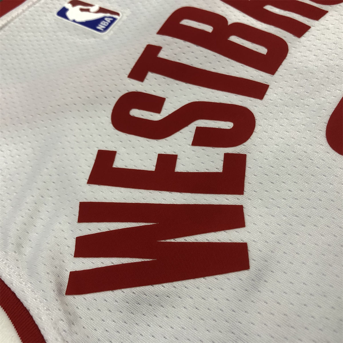 NBA Houston Rockets V-Neck White Jersey WESTBROOK#0 S-XXL