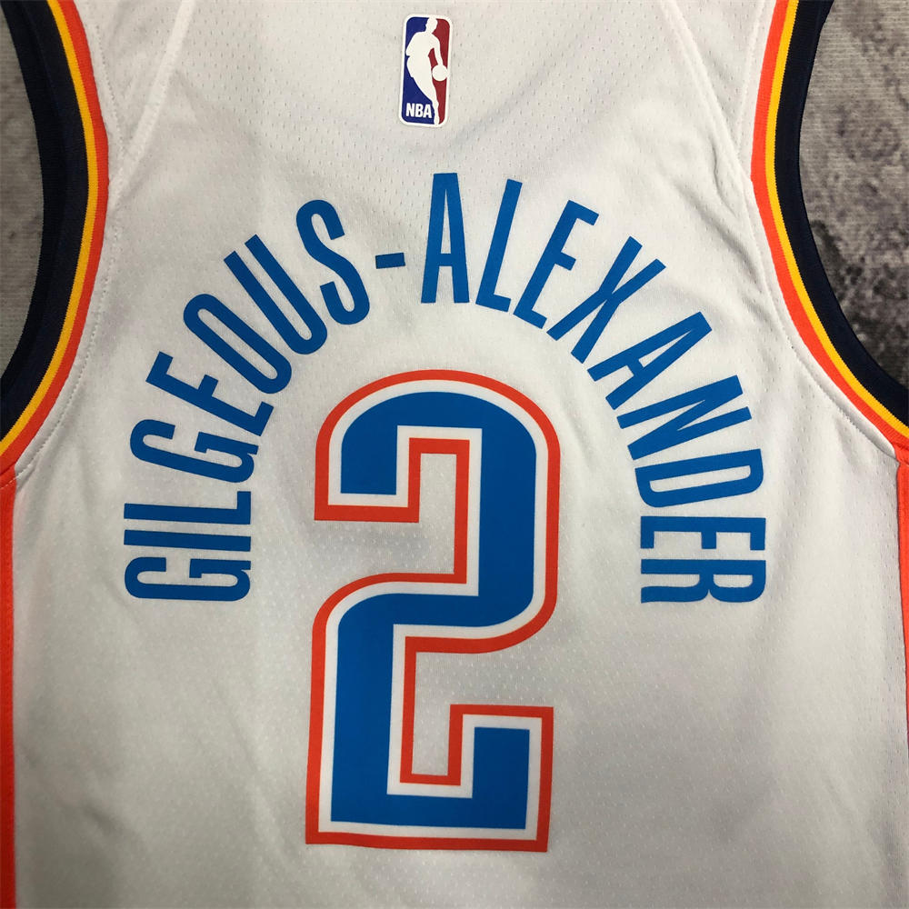 NBA Oklahoma City Thunder Jersey GILGEOUS-ALEXANDER#2 S-XXL