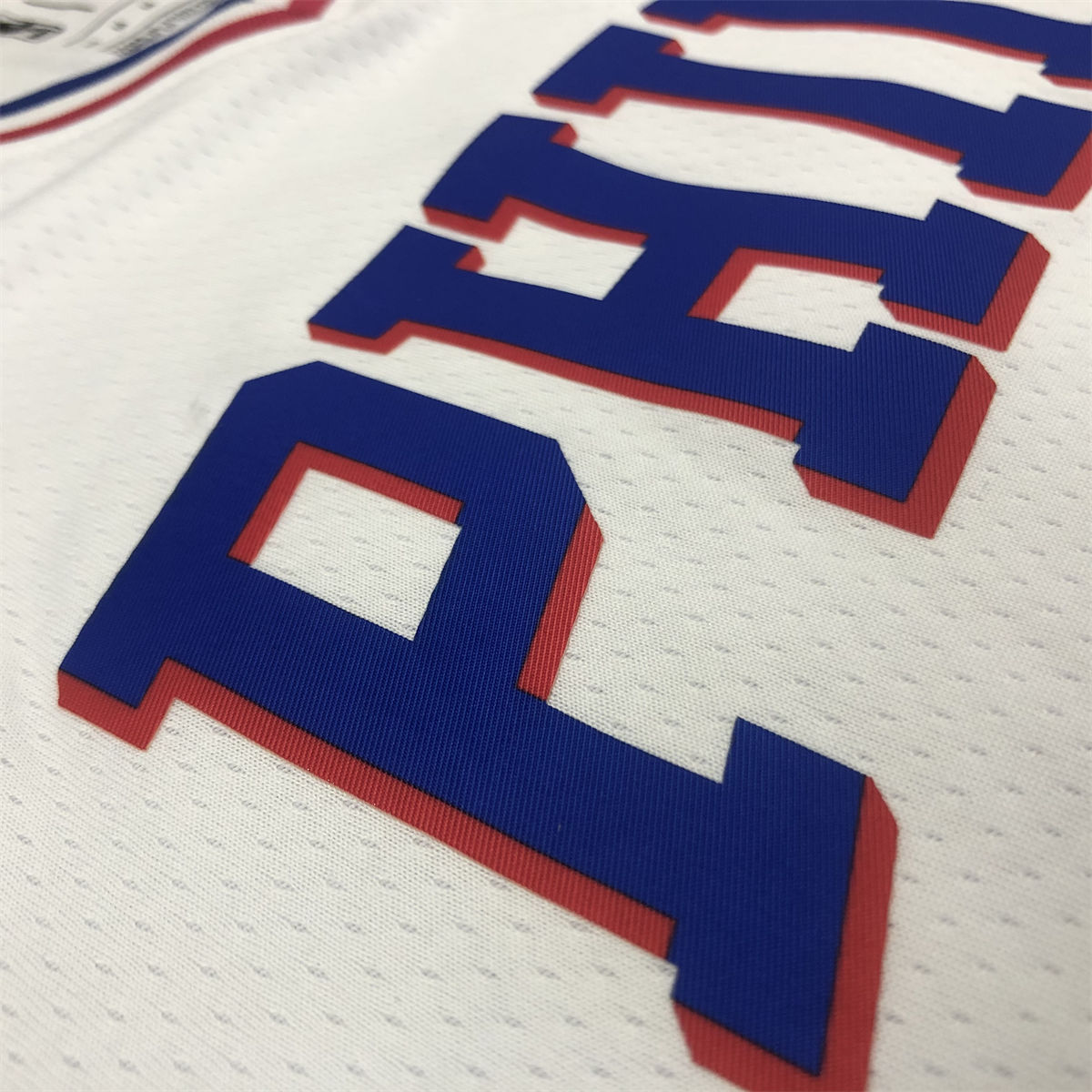 NBA Philadelphia 76ers V-Neck White Jersey EMBIID#21 S-XXL