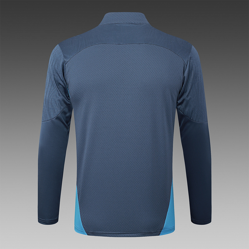 202526 Manchester City Grey Long-sleeved half-pull training kit Football team kit