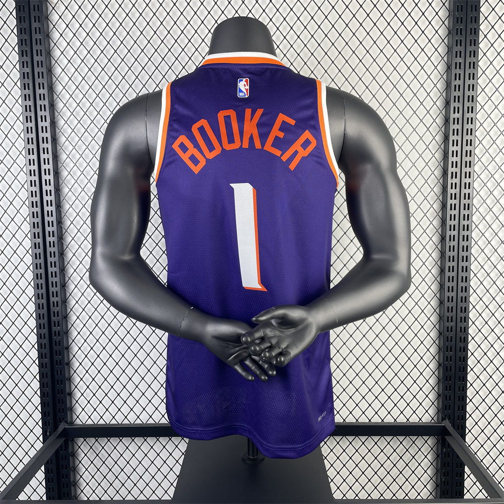 NBA Phoenix Suns BOOKER#1 2024 Purple Jersey S-XXL