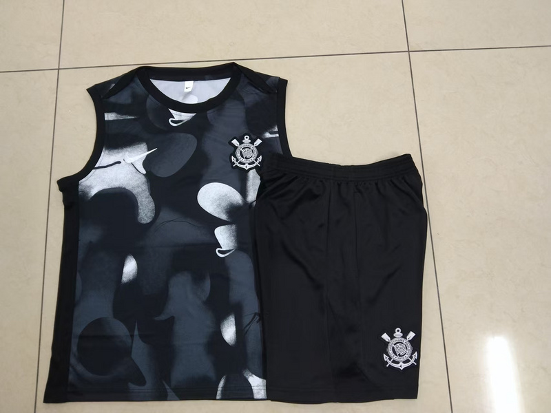 2025/26 Corinthians Black Training Set Shirt and Shorts