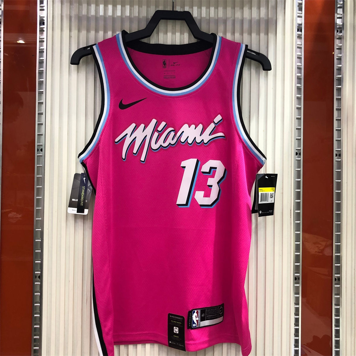 NBA Miami Hearts round neck Pink Jersey ADEBAYO#13 S-XXL