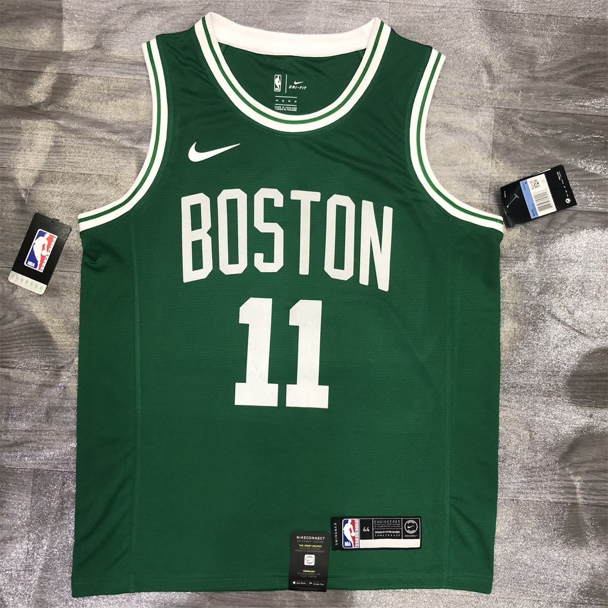 NBA Boston Celtics round neck Retro Green Jersey Irving #11 S-XXL