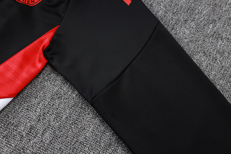 2025/26 Bayern Munich Black Jacket Training Suit Set Football Team Shirt Sports Fashion