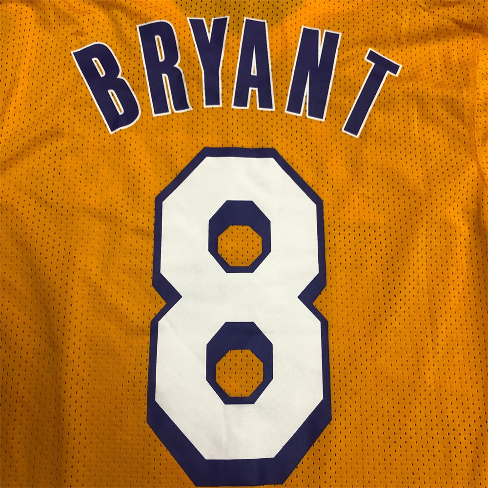 NBA Los Angeles Lakers Mitchellness Jersey Golden BRYANT#8 S-XXL