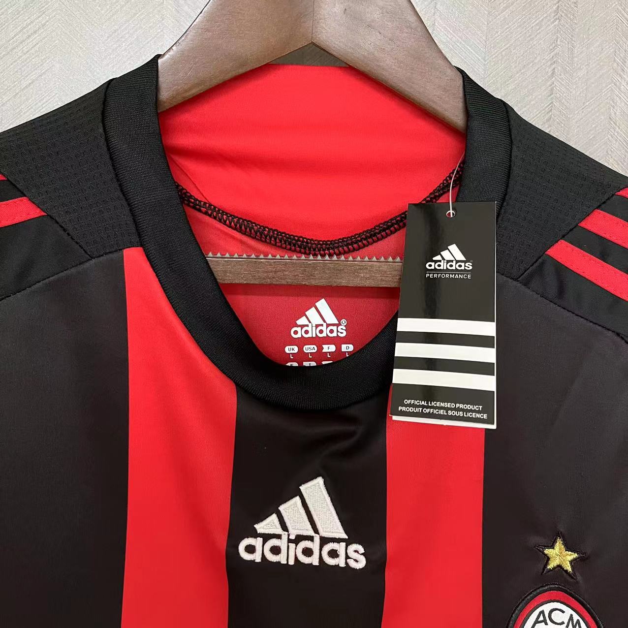 Retro AC Milan 08/09 Long Sleeve Home jersey Fan Version