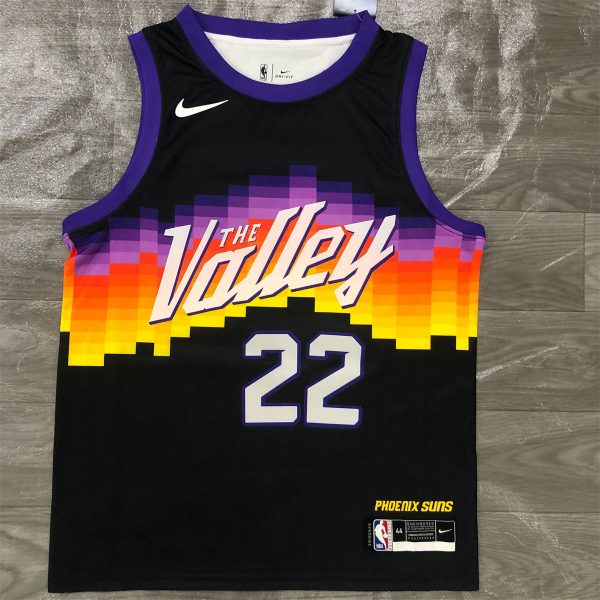 NBA Phoenix Suns Round neck Black jersey AYTON#22 S-XXL