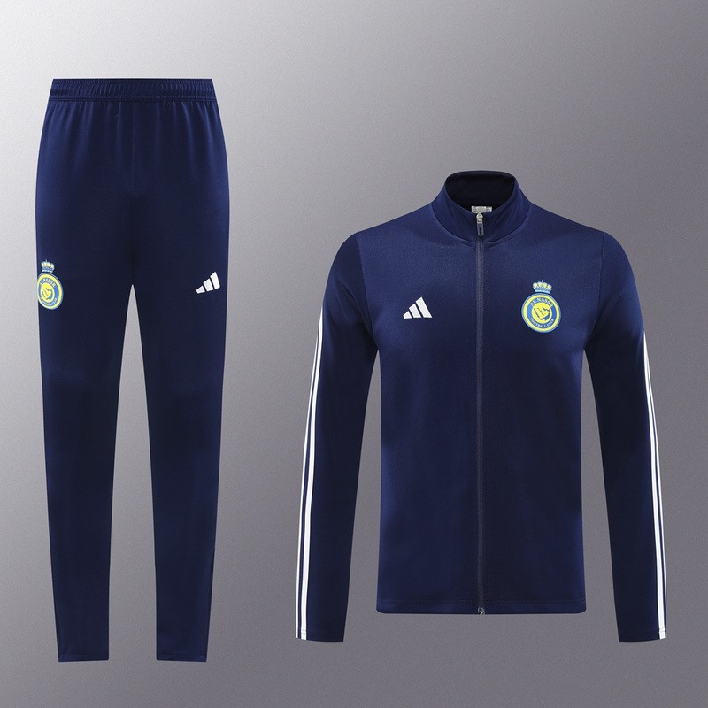 2024 Al-Nassr Royal Blue Jacket Training Suit Set Football Team Shirt Sports Fashion