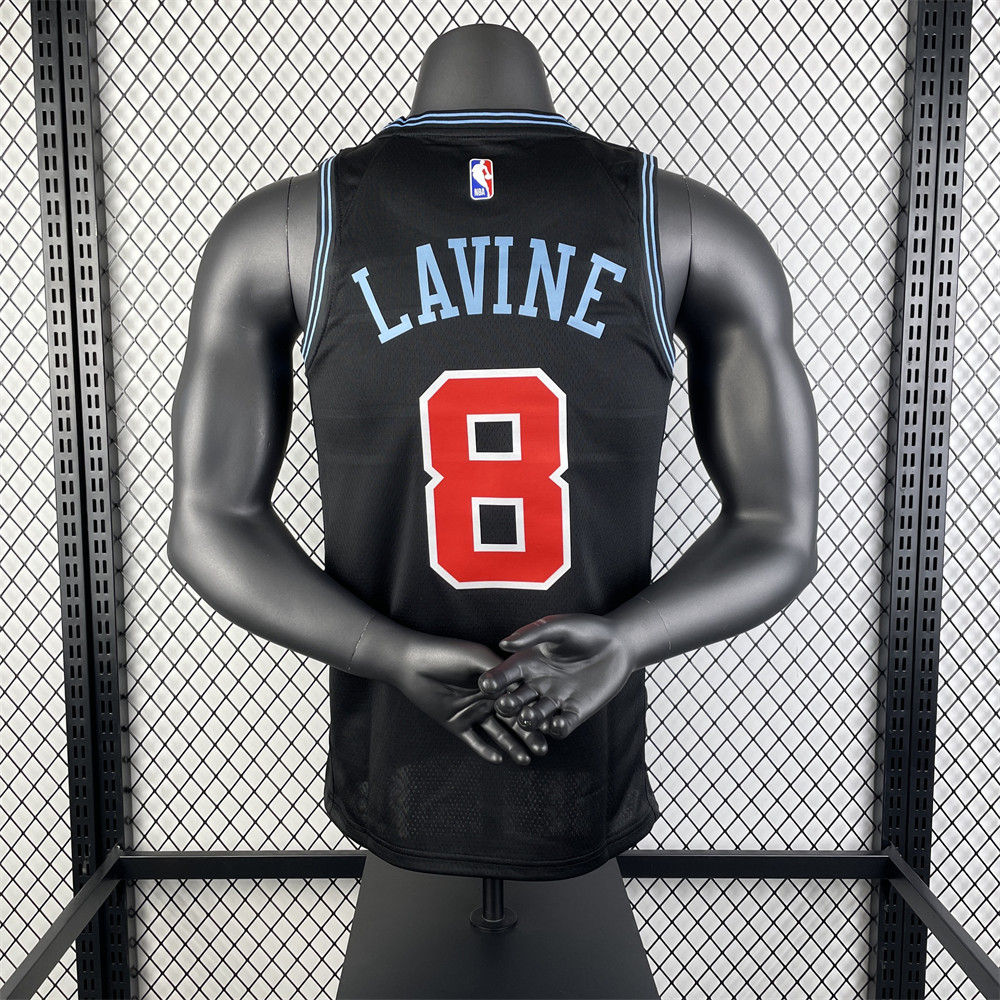 NBA Chicago Bulls LAVINE#8 2019 Black JORDAN Edition Swingman Jersey S-XXL