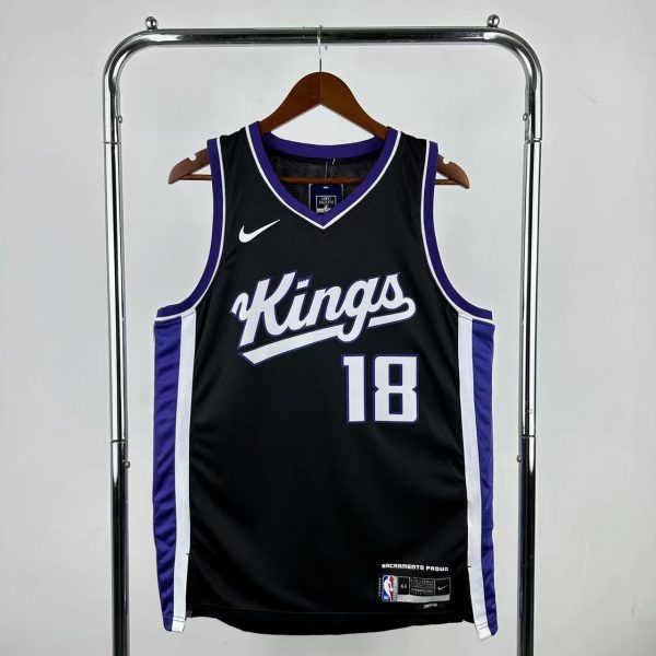 NBA Scaramento Kings 2024 V-Neck Black jersey WESTBROOK#18 S-XXL