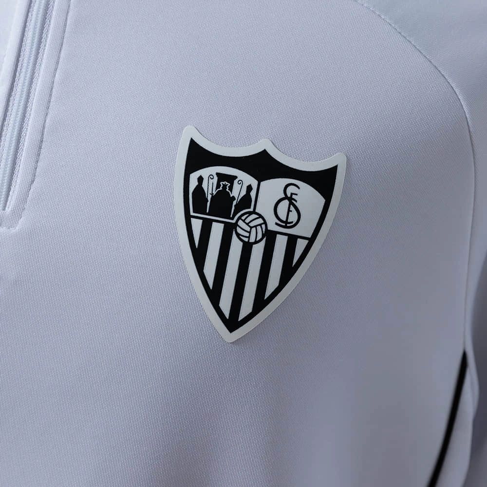2025/26 Sevilla Half-Pull long Sleeve White Hoodie